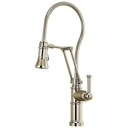 Brizo Artesso Articulating Faucet With Finished Hose 63125LF-PN
